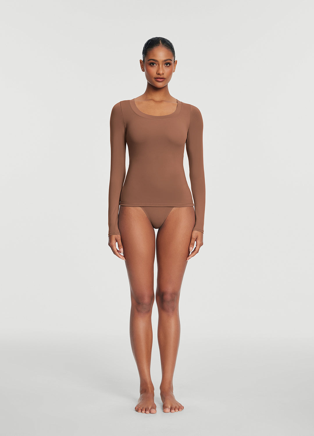 Scoop Neck Long Sleeve Top 3-Pack