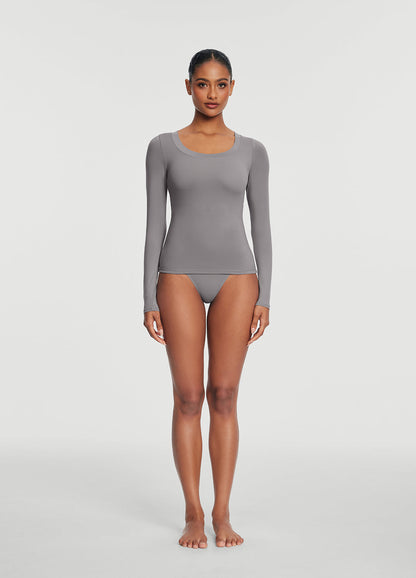 Scoop Neck Long Sleeve Top 3-Pack