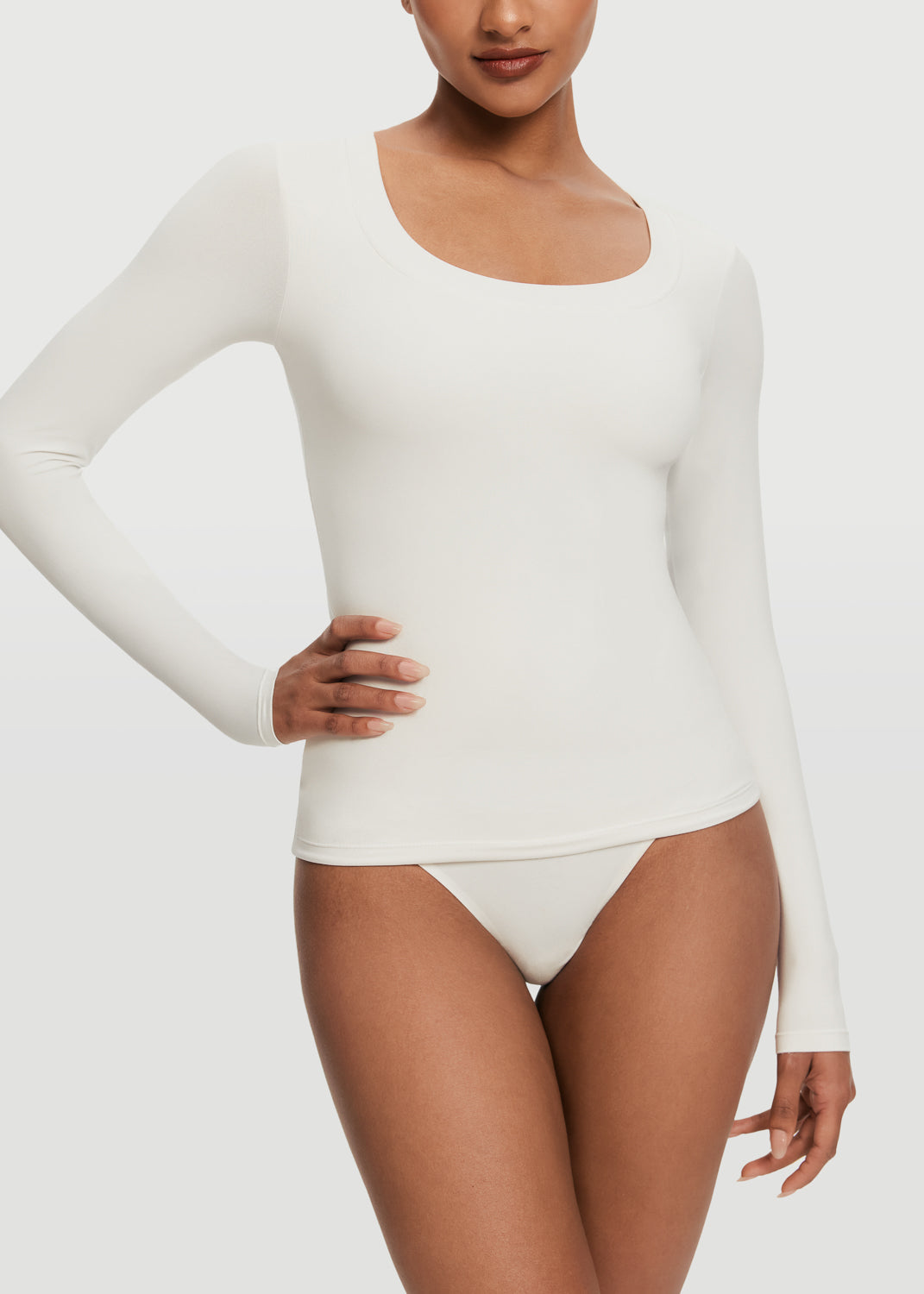 Scoop Neck Long Sleeve Top 3-Pack