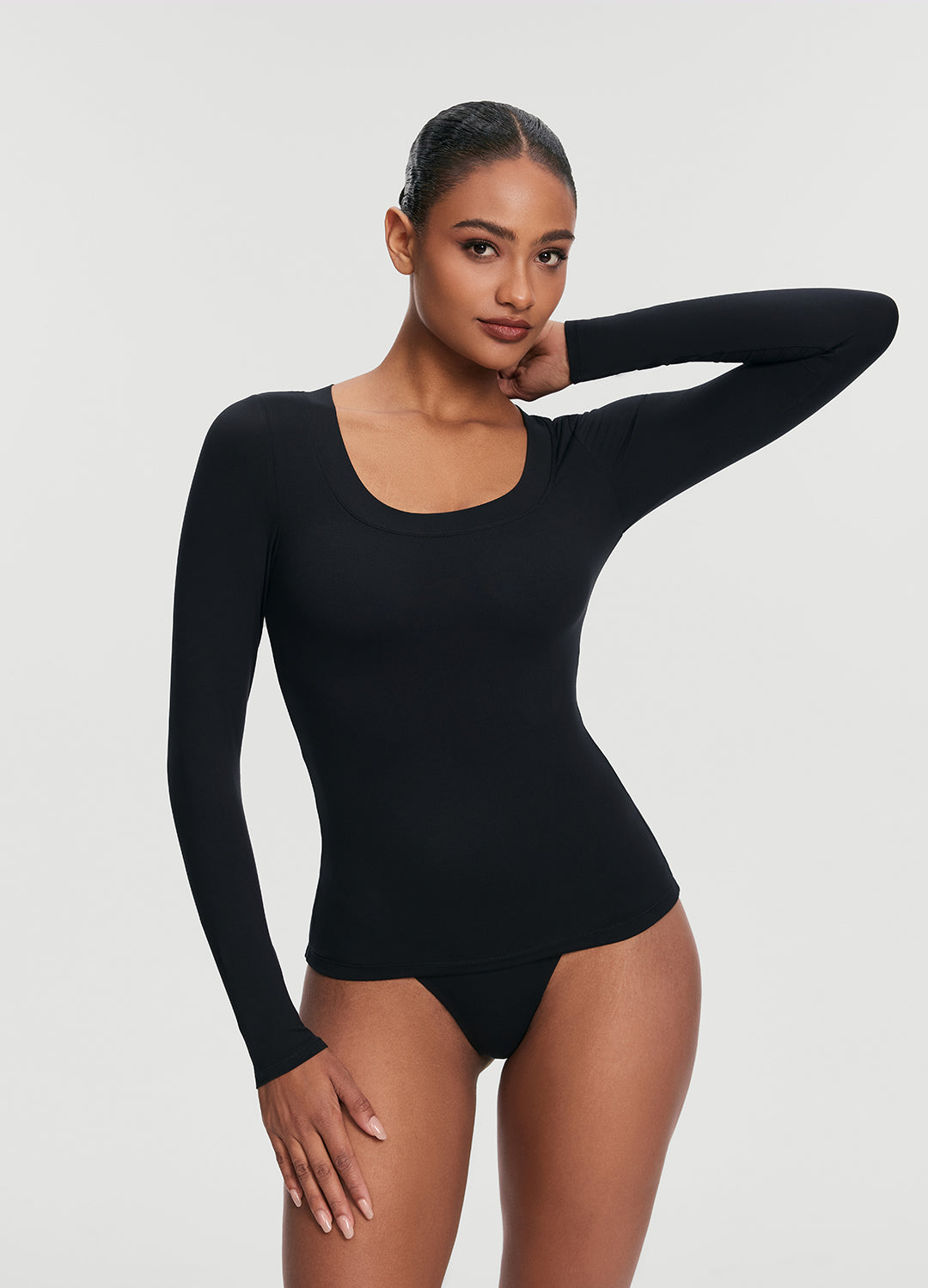 Scoop Neck Long Sleeve Top 3-Pack