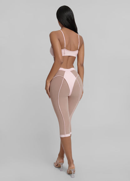 Semi-Sheer High-Rise Capri Leggings