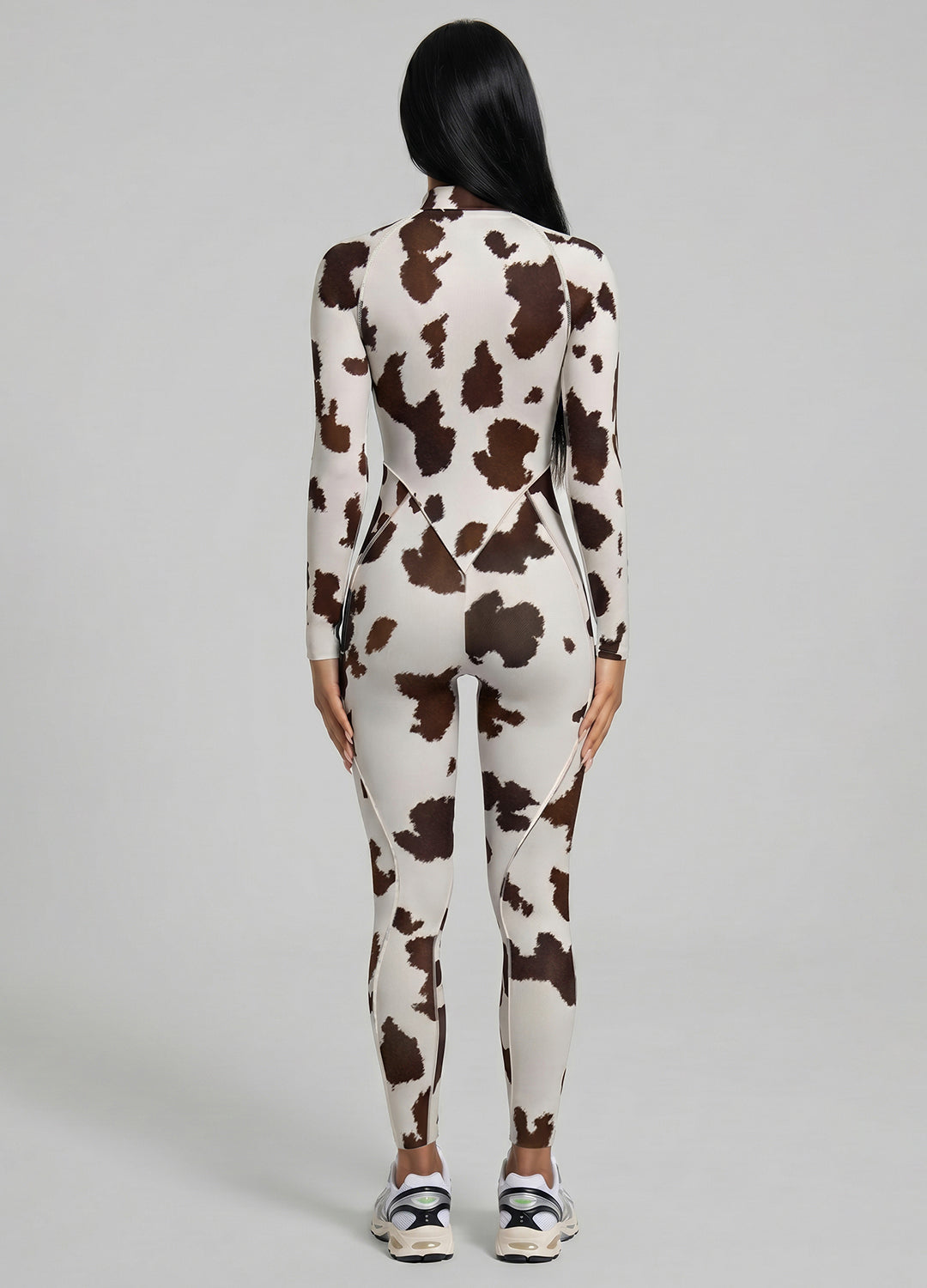 Golden Leopard Closed-Back Catsuit