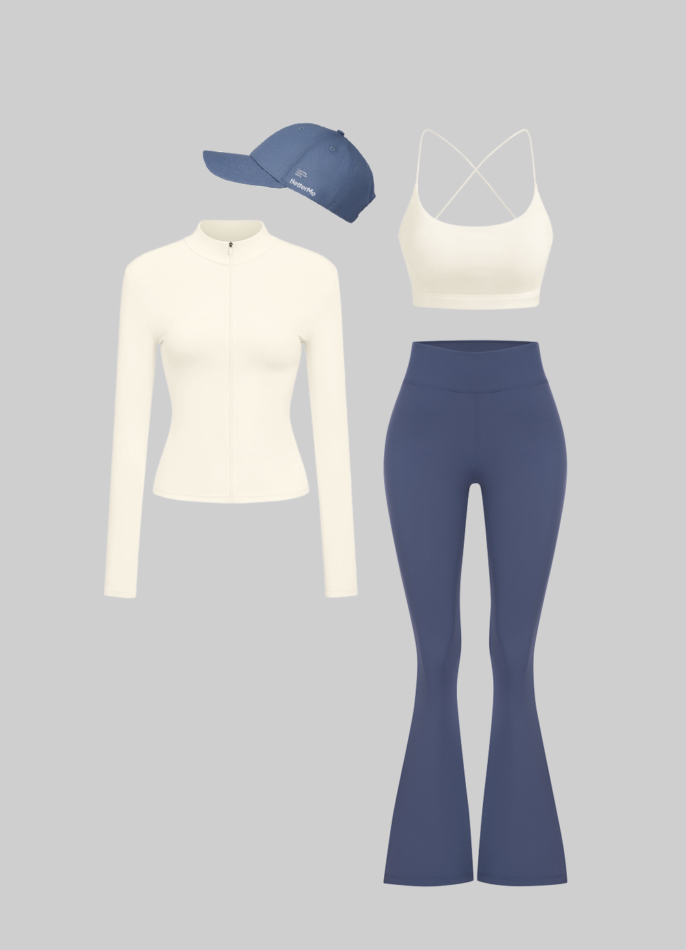 High-Waisted Flare & Zip Jacket Set
