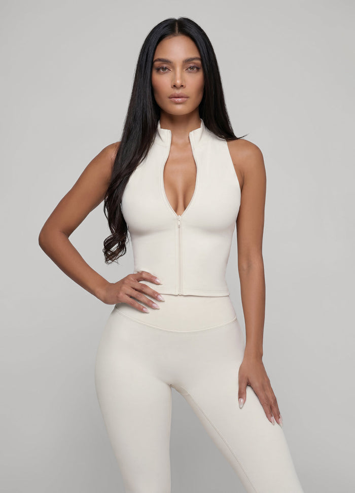 Sculpt Zip Crop Vest