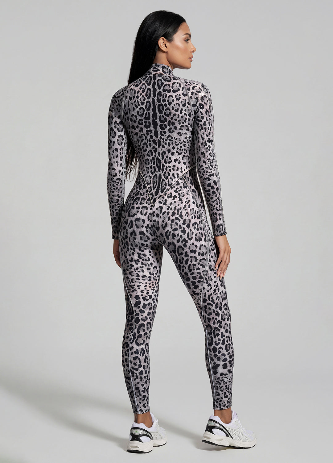 Golden Leopard Closed-Back Catsuit