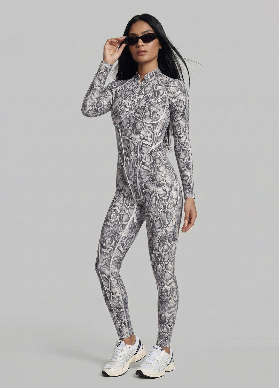 Golden Leopard Closed-Back Catsuit