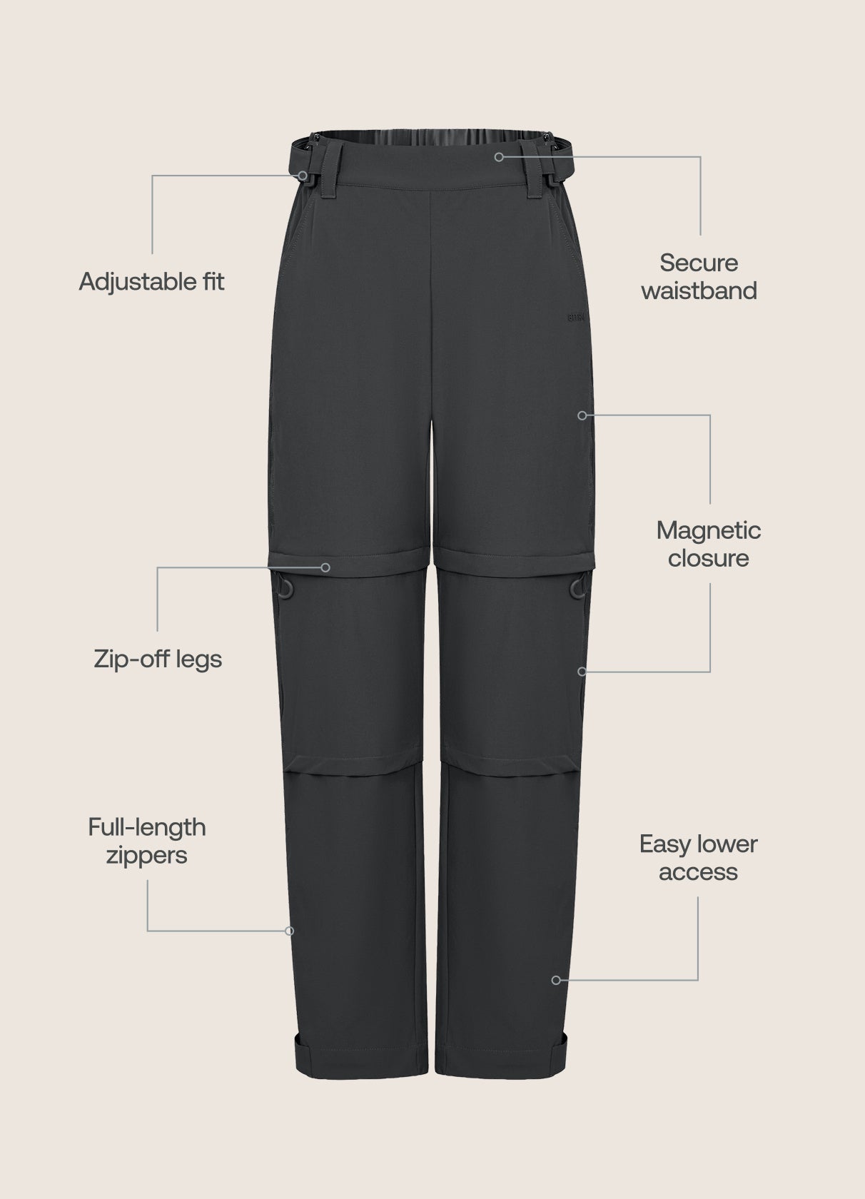 Women's Adaptive Zip-Off Pants 