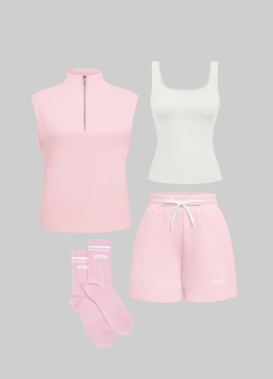 Half-Zip & Lounge Shorts Set